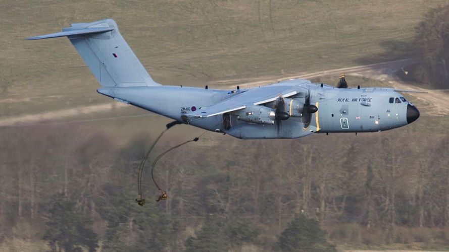 Largest UK military parachute drop in a decade takes place on Salisbury Plain