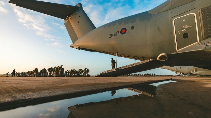Largest UK military parachute drop in a decade takes place on Salisbury Plain