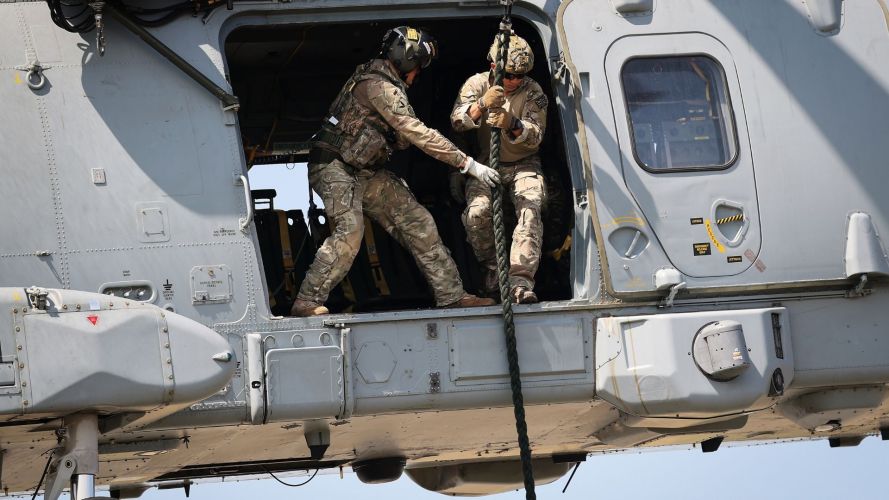 Ex Pacific Sentil saw the two nations conduct fast roping together from a Merlin Mk4 