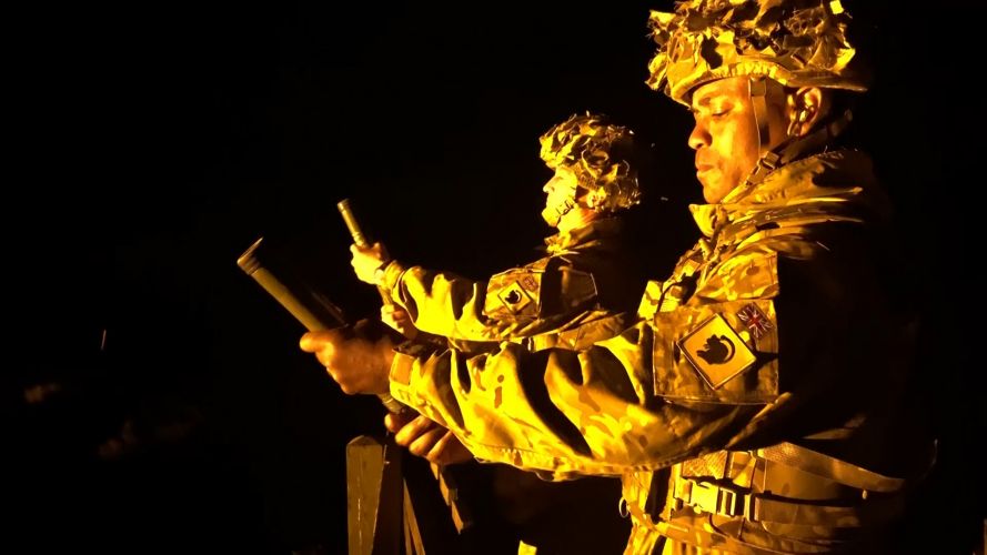 4 Lancs live firing training at night Ex Resilient Lion 2 CREDIT BFBS 201020