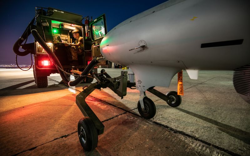 47 Regiment Royal Artillery Crews operated Watchkeeper Unmanned Aerial System at RAF Akrotiri being prepared 28072021 CREDIT MOD Crown Copyright.jpg