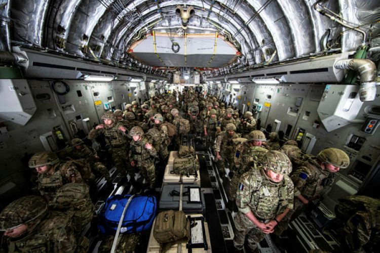 British Forces from 16 Air Assault Brigade arrive in Kabul as part of Operation Pitting (Picture: MOD).