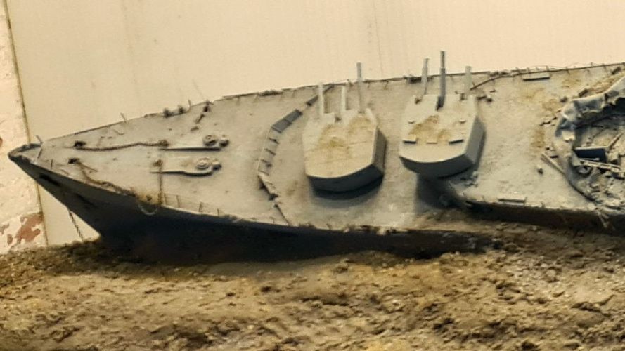 A model depicting the wreck of HMS Edinburgh following survey work 40 years ago Date Unknown Credit Royal Navy MOD.jpg