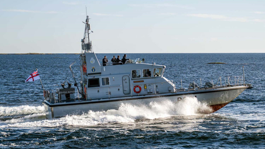 A show of speed from HMS Puncher (Picture: MOD) A show of speed from HMS Puncher