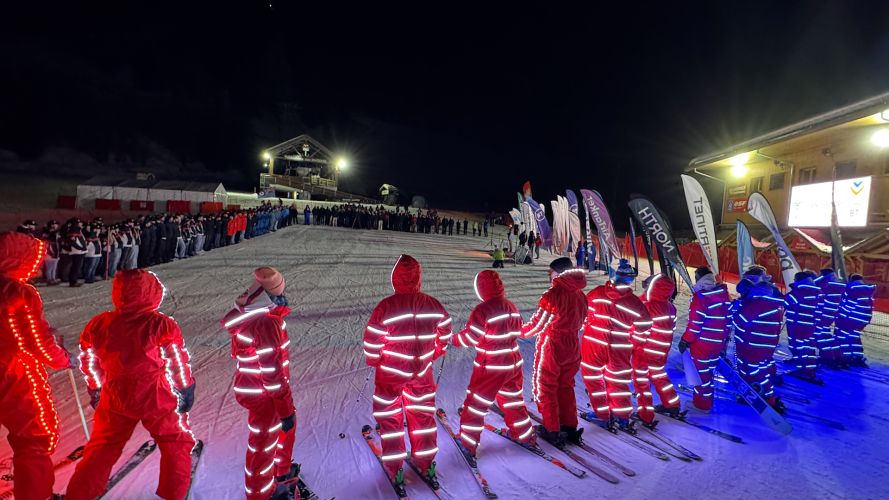 A view of the Meribel 2025 Opening Ceremony
