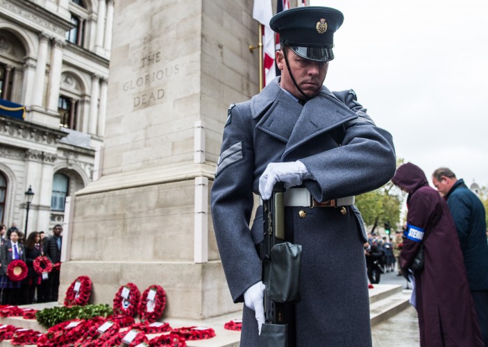 The Vigil Party at the Cenotaph is found by The Royal Air Force Regiment. (Picture: MoD)