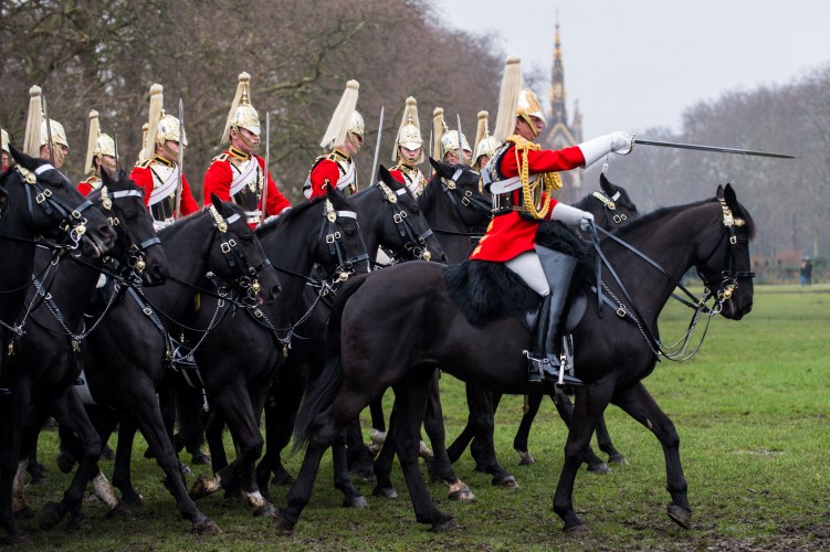 Queen's Cavalry inspection 