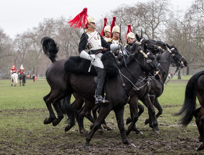Queen's Cavalry inspection 