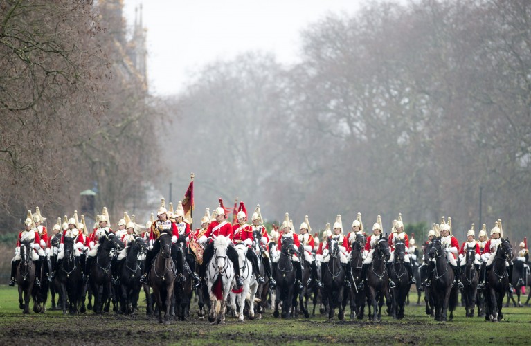 Queen's Cavalry inspection 