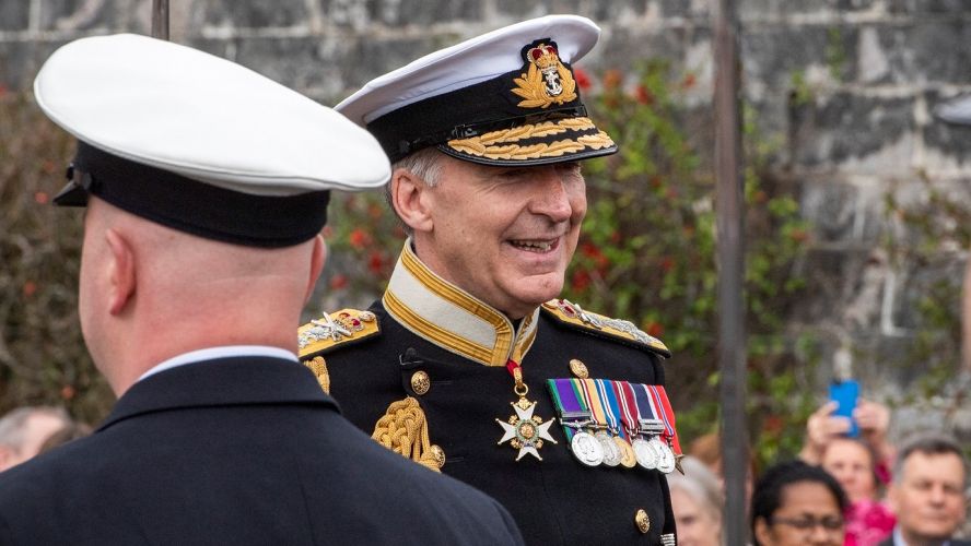 Adm Tony Radakin was at Britannia Royal Naval College welcoming new officers into the Navy & Royal Fleet Auxiliary 13042022 CREDIT NAVY.jpg