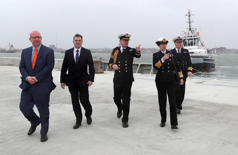 Princess Royal Names New Jetty At Portsmouth Naval Base 