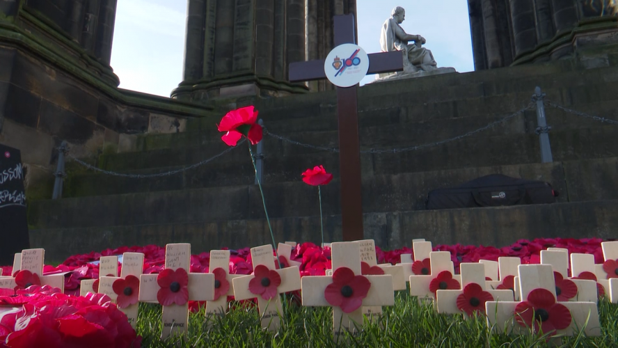 Poppies in the Edinburgh Garden of Remembrance.