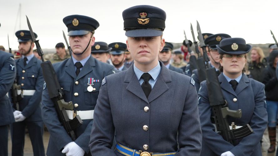 Armed Forces personnel deployed to the Falklands pay tribute to fallen soldiers on Liberation Day 14062022 CREDIT BFBS.JPG