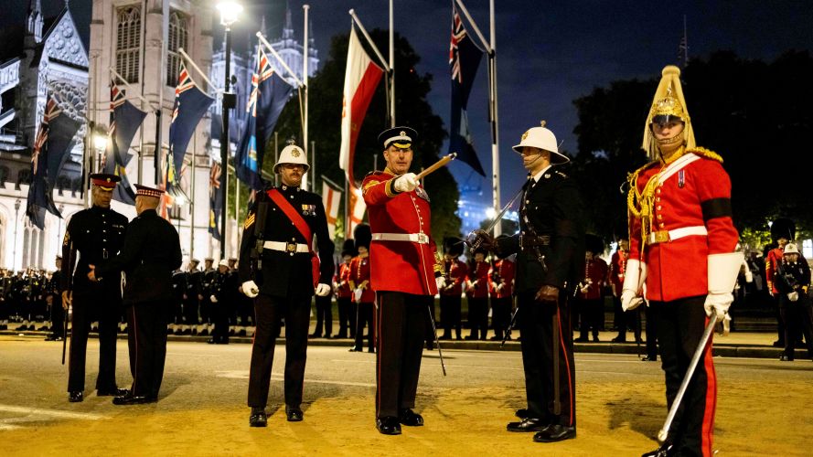 Armed forces members came together in Central London for an early morning full-dress rehearsal of Her Majesty the Queen’s Funeral 15092022 CREDIT MOD Crown Copyright.jpg