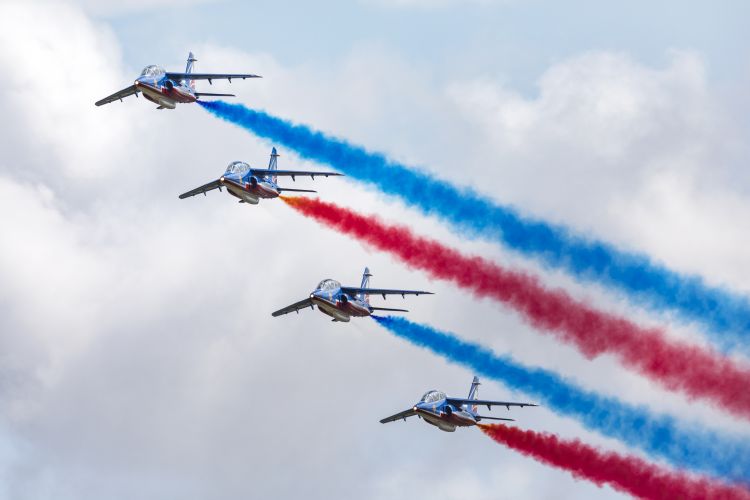 France's Armee De L’air National Aerobatic Team also performed (Picture: MOD).