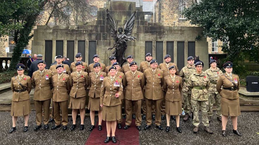Army Reservists from 156 Royal Logistics Corps parading in Lancaster (Picture: Shane Evans)