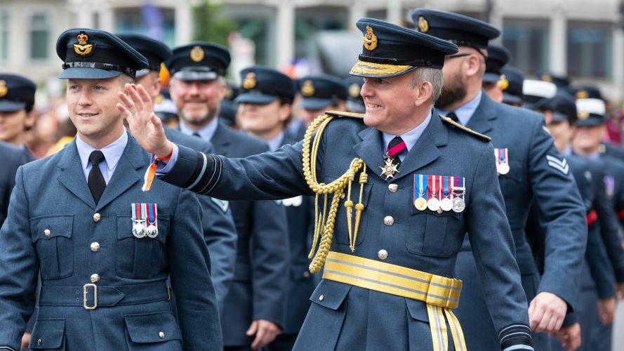 Aviators from RAF LGBT took part in a pride parade celebrating diversity and inclusion 02062022 CREDIT RAF.jpg