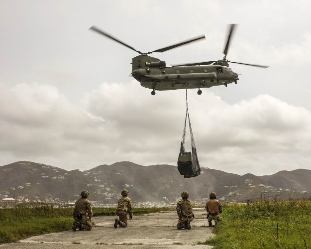 Members of HMS Ocean on Carribean relief