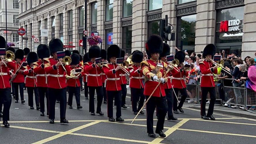 Band of the Grenadier Guards led the Armed Forces contingents on the Pride parade 02062022 CREDIT Army LGBT.jpg