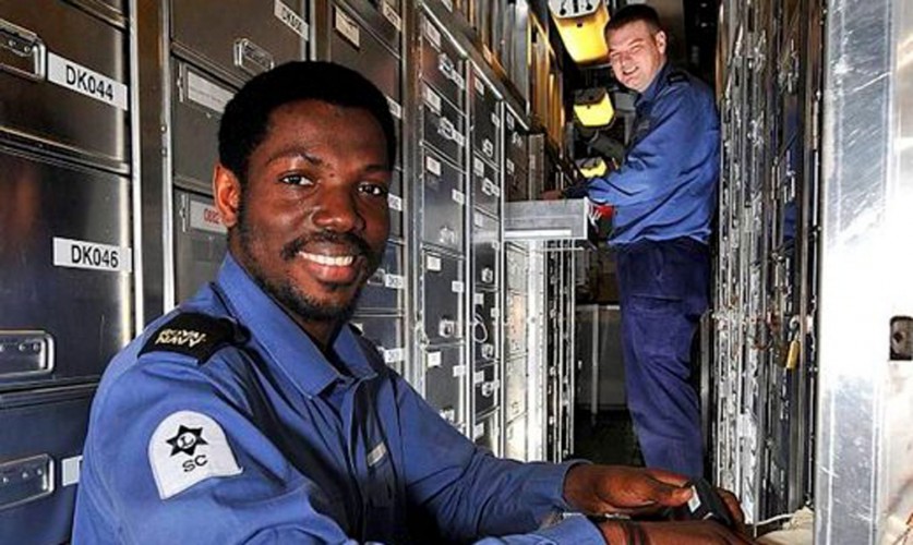 Bearded Royal Navy Sailor Checks Warship Provisions