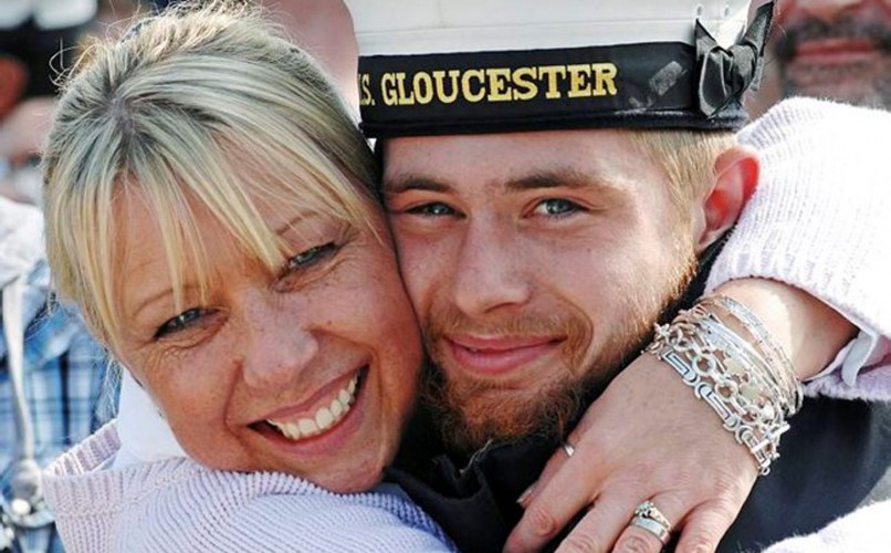 Bearded Royal Navy Sailor Returns Home 