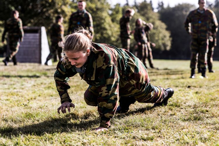 Belgian Crown Princess Elisabeth in military initiation training Elsenborn Belgian army camp in Butgenbach, taken 10092020, Downloaded 28092020 CREDIT Belgian Royal Palace via Reuters