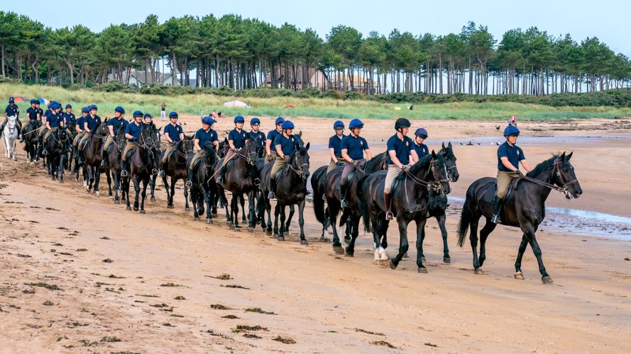 British Army personnel exercise horses in East Lothian after King Thanksgiving service earlier in week (Picture: PA NO REUSE)