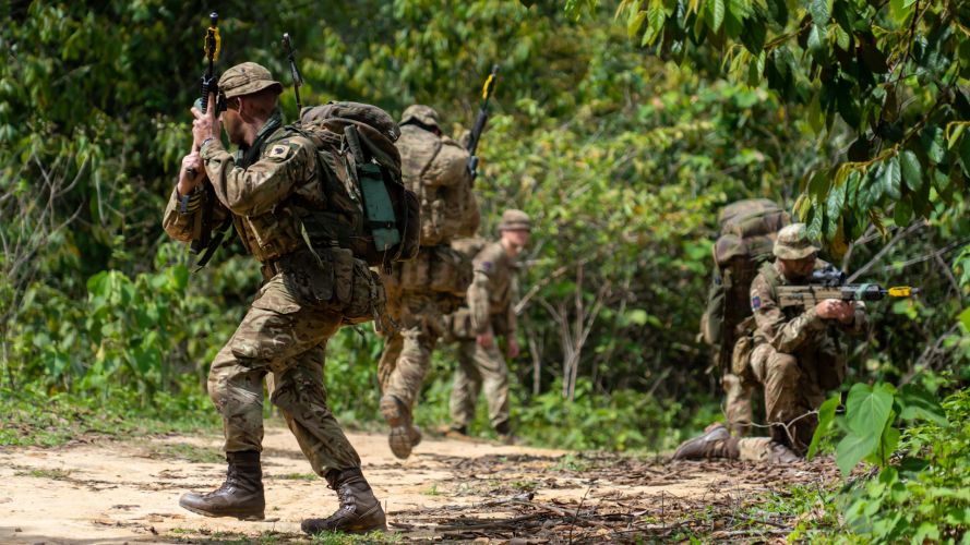 British Army's Grenadier Guards train with Thai Armed Forces on Exercise Panther Gold 21