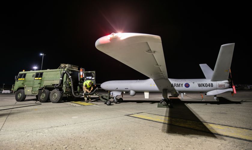 British Army’s Watchkeeper Unmanned Aerial System being prepared at RAF Akrotiri operated by 47 Regiment Royal Artillery 28072021 CREDIT MOD Crown Copyright.jpg