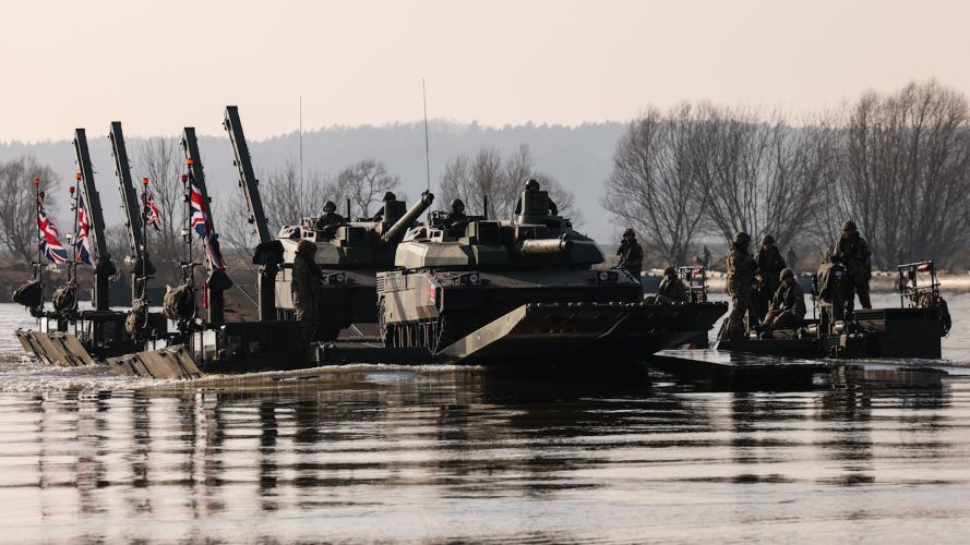 British Troops 23 Amphibious Engineer Squadron and their M3 Amphibious Bridging Vehicles 03032024 CREDIT MOD