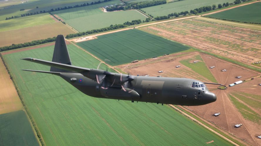 C-130J Hercules during QPJ Flypast Rehearsal over RAF College Cranwell 24052022 CREDIT MOD Crown Copyright.jpg