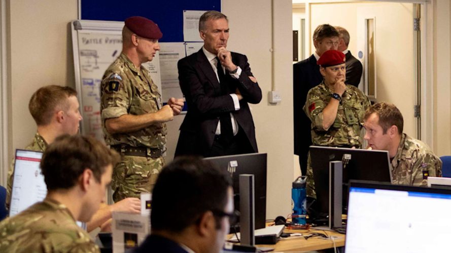 CDS Admiral Sir Tony Radakin, visited the London Military Operations Centre in preparation for the Queen’s funeral 11092022 CREDIT MOD Crown Copyright.jpg.jpg