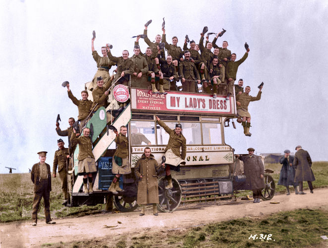 Soldiers are seen off from Toronto as they leave for war (Picture: Vimy Foundation).