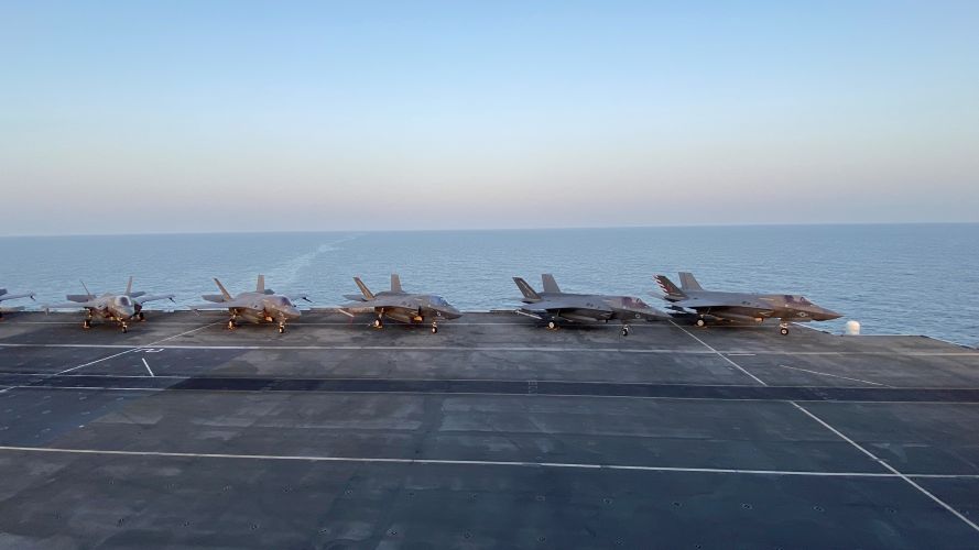 Carrier strike group HMS Queen Elizabeth docks in Oman 04112021 Credit BFBS.jpeg