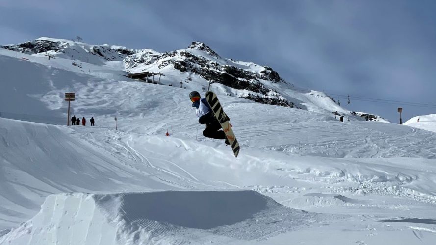 Catching air during Snowboard Slope Style event at Meribel Inter Services Championship 03022022 CREDIT BFBS.jpeg 