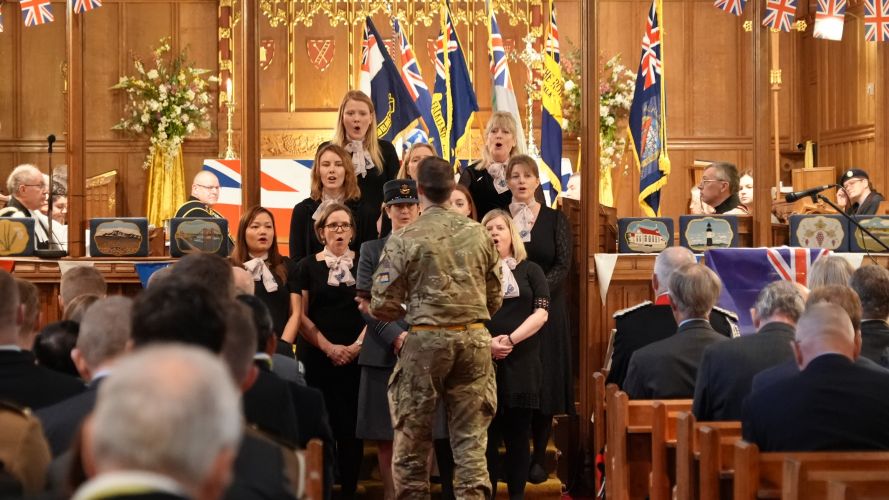Christ Church Cathedral in Stanley, Liberation Day 14062022 CREDIT BFBS.JPG