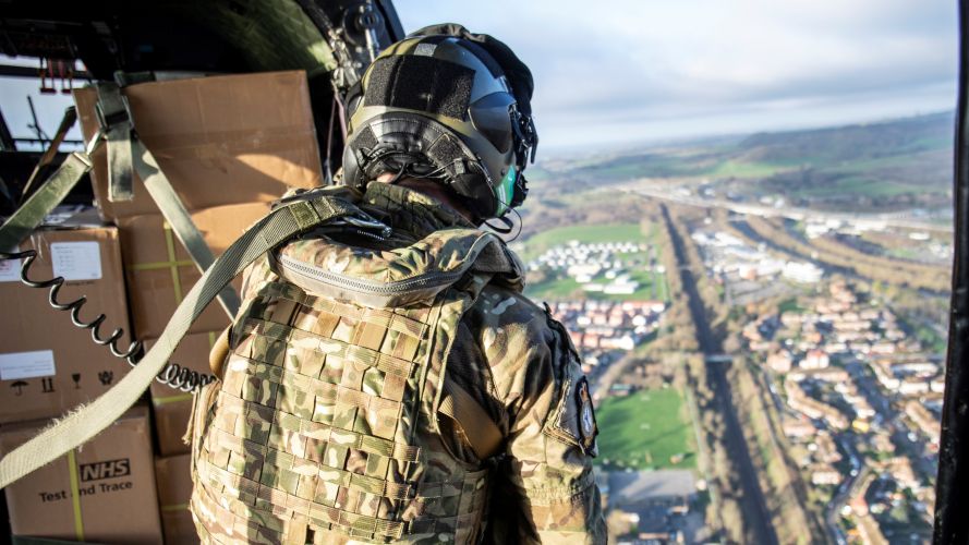 'Christmas Crewman' - RAF Puma delivers COVID-19 tests to Folkestone