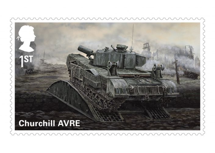 Churchill AVRE stamp British Army vehicle commemorative stamps 26082021 CREDIT ROYAL MAIL