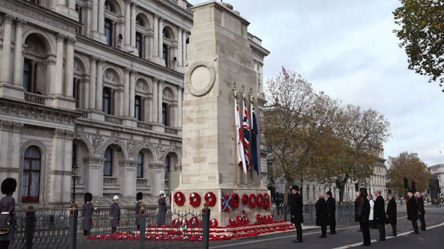Commemorations at the Cenotaph (Picture: PA).