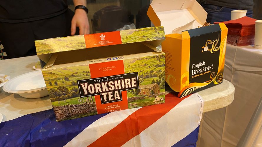 Commonwealh Day Celebration at Baker Barracks, Thorney Island -Yorkshire Tea, from England 14032022 CREDIT BFBS