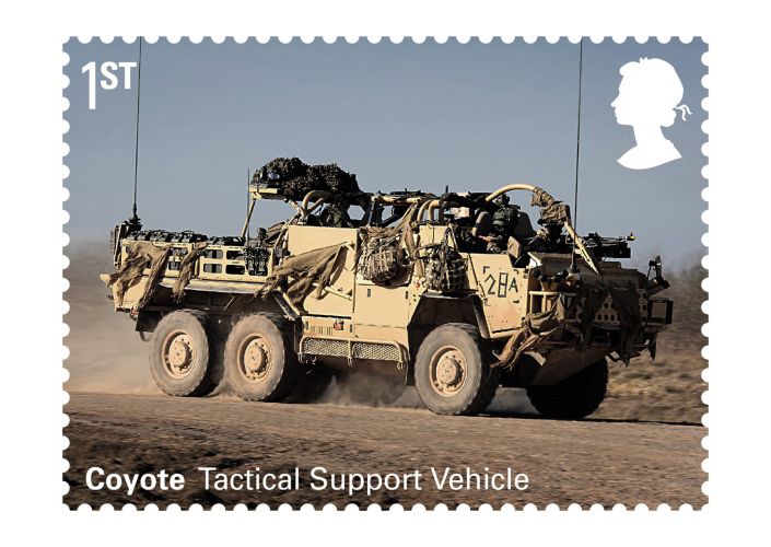Coyote stamp British Army vehicle commemorative stamps 26082021 CREDIT ROYAL MAIL