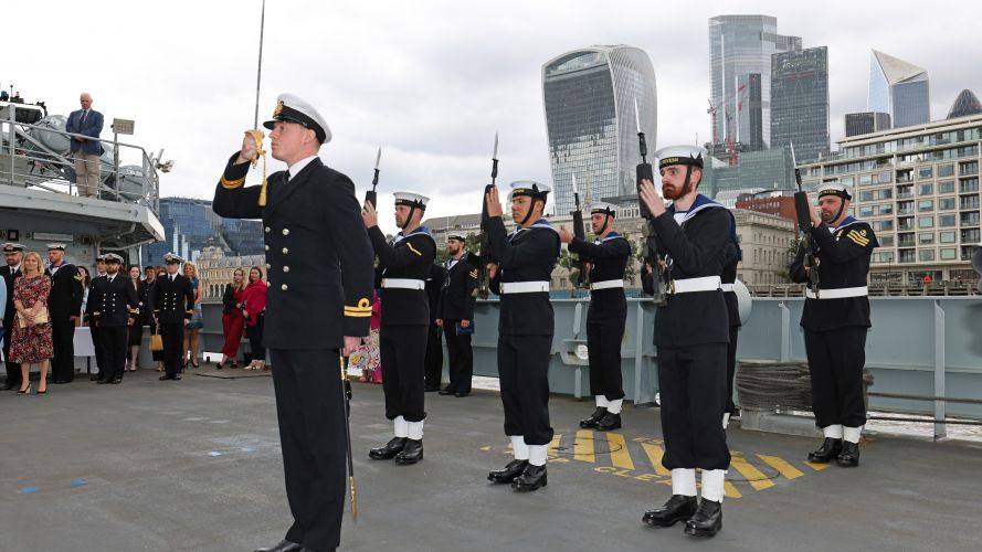Crew onboard HMS Severn recommissioning, being welcomed back into the Royal Navy 27082021 CREDIT Royal Navy.jpg