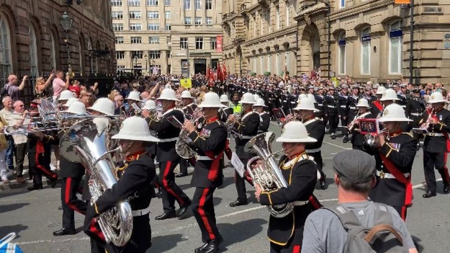 Crowds gathered for a weekend of events marking the Battle of the Atlantic, in Liverpool 28052023 CREDIT BFBS.jpeg