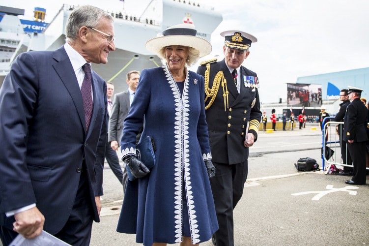 Her Royal Highness The Duchess of Rothesay at the naming ceremony of HMS Prince of Wales 