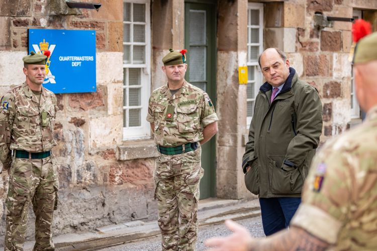 Defence Secretary Ben Wallace visiting 3 SCOTS as they deploy south in support of Operation Pitting, the UK's evacuation mission in Afghanistan