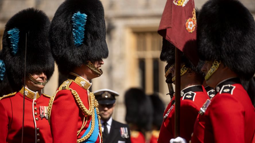 Duke of Cambridge inspected Irish Guards, who received new Colours ahead of Platinum Jubilee 17052022 CREDIT MOD Crown Copy.jpg