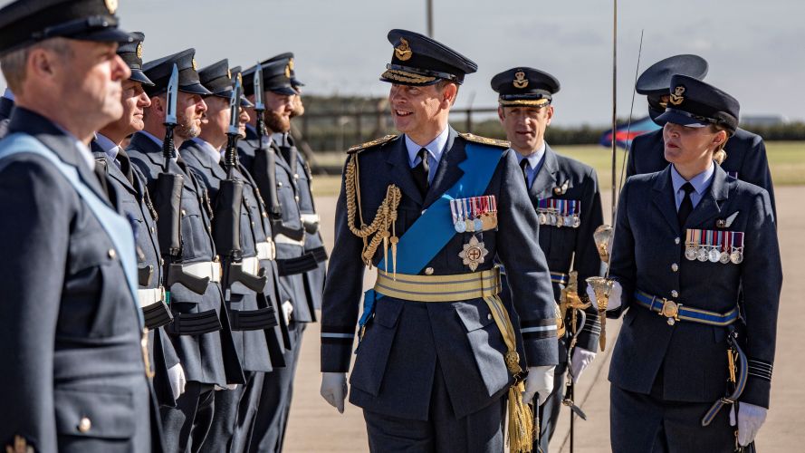 Duke of Wessex inspecting 8 Squadron at disbandment parade 28092021 Credit MOD Crown Copyright.jpg