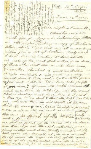 ©Crown Copyright (IWM Documents.1614) Letter written by HRH Edward VIII, then The Prince of Wales, in France June 1916.