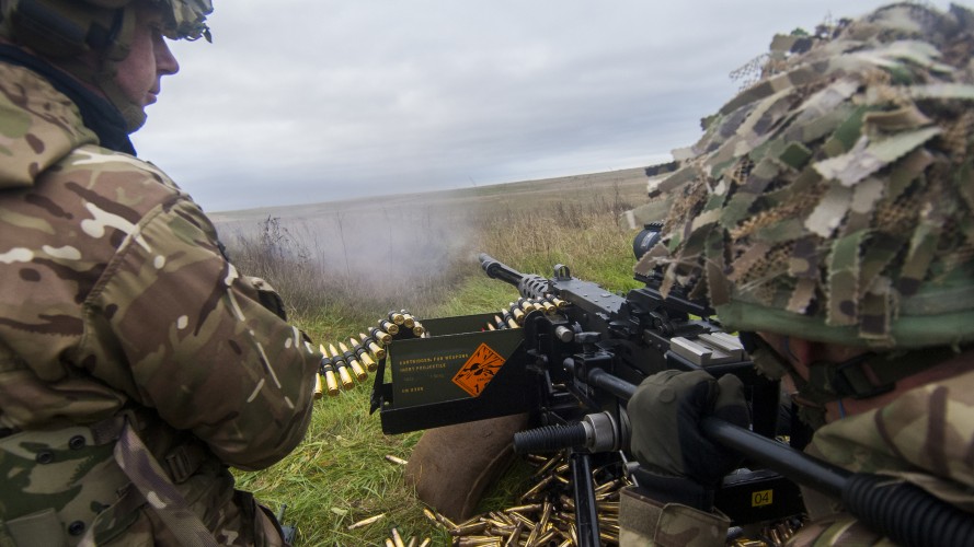 Exercise Racing Snake firing heavy machine gun