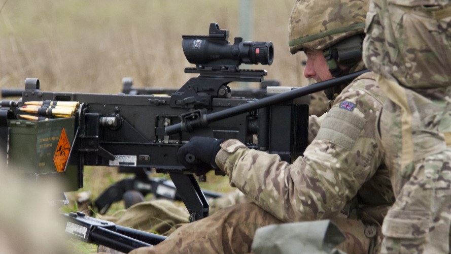 Exercise Racing Snake firing heavy machine gun 
